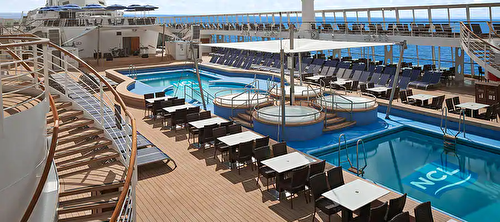 Soak in the sun from the pool deck
