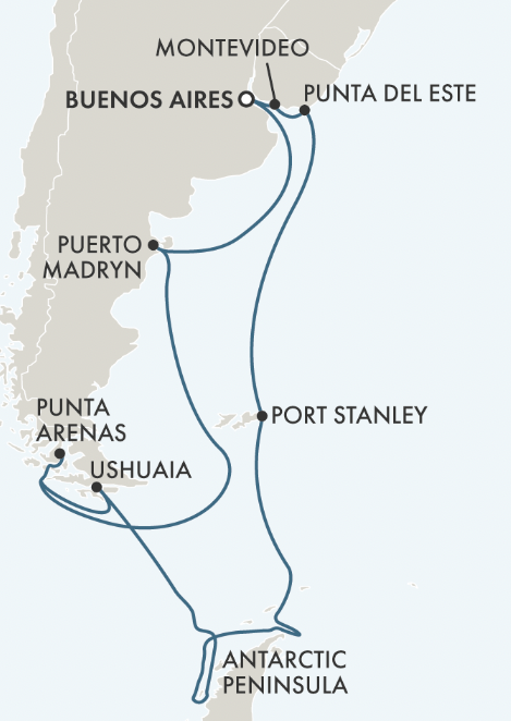 Mapa Buenos Aires a Buenos Aires
