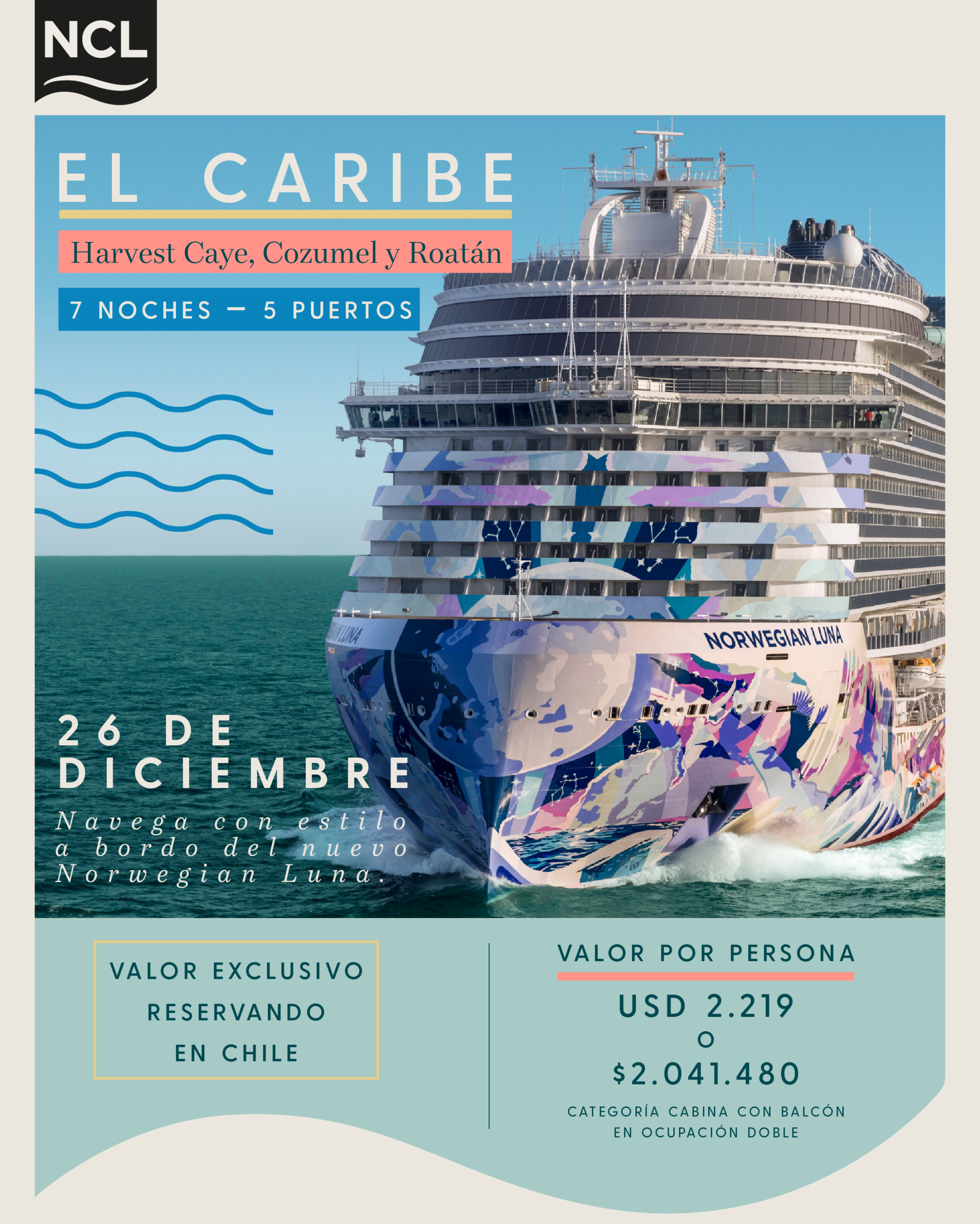 Norwegian Luna · oferta Año Nuevo en el Caribe