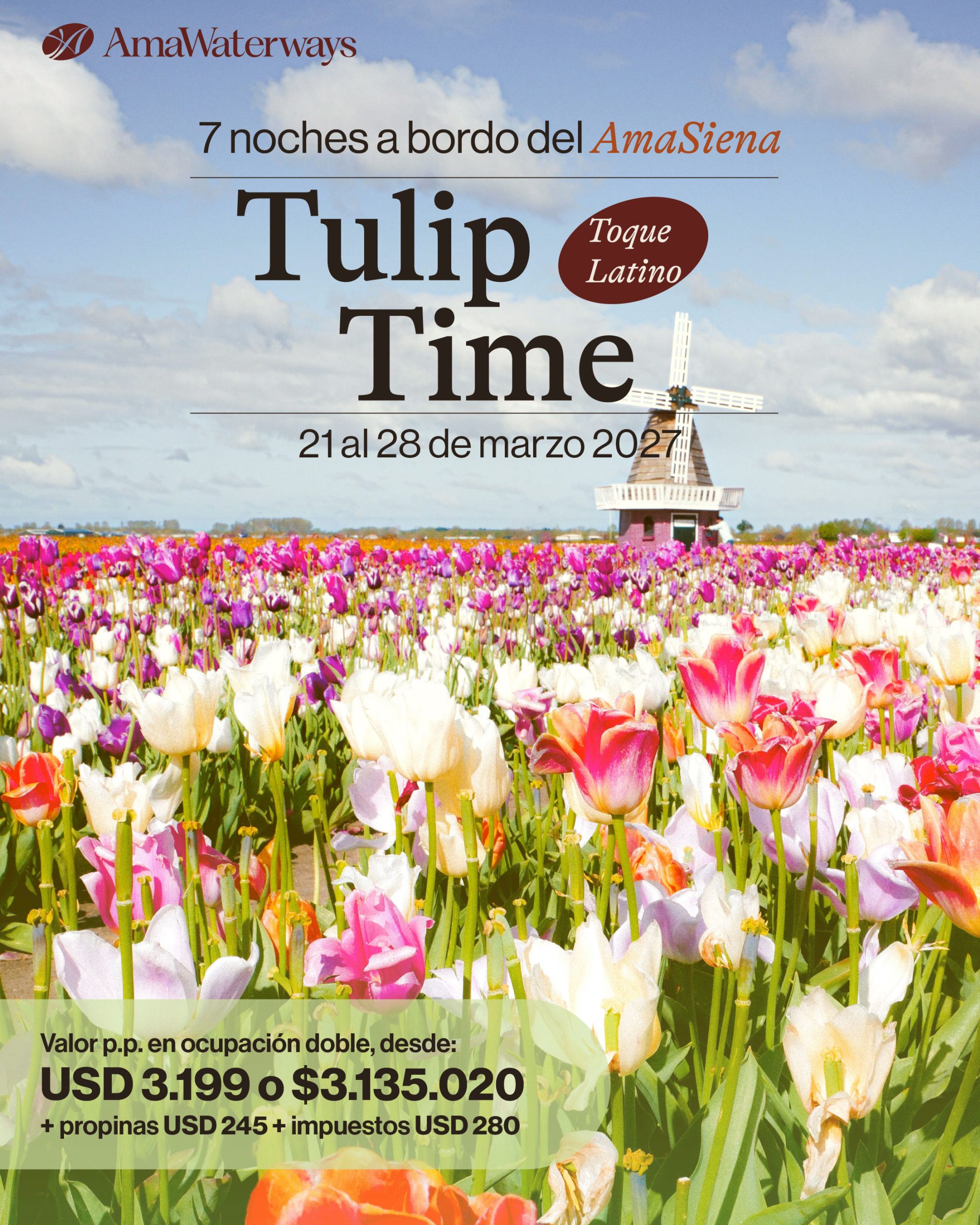 Tulip Time — AmaSiena · 21 al 28 de marzo 2027
